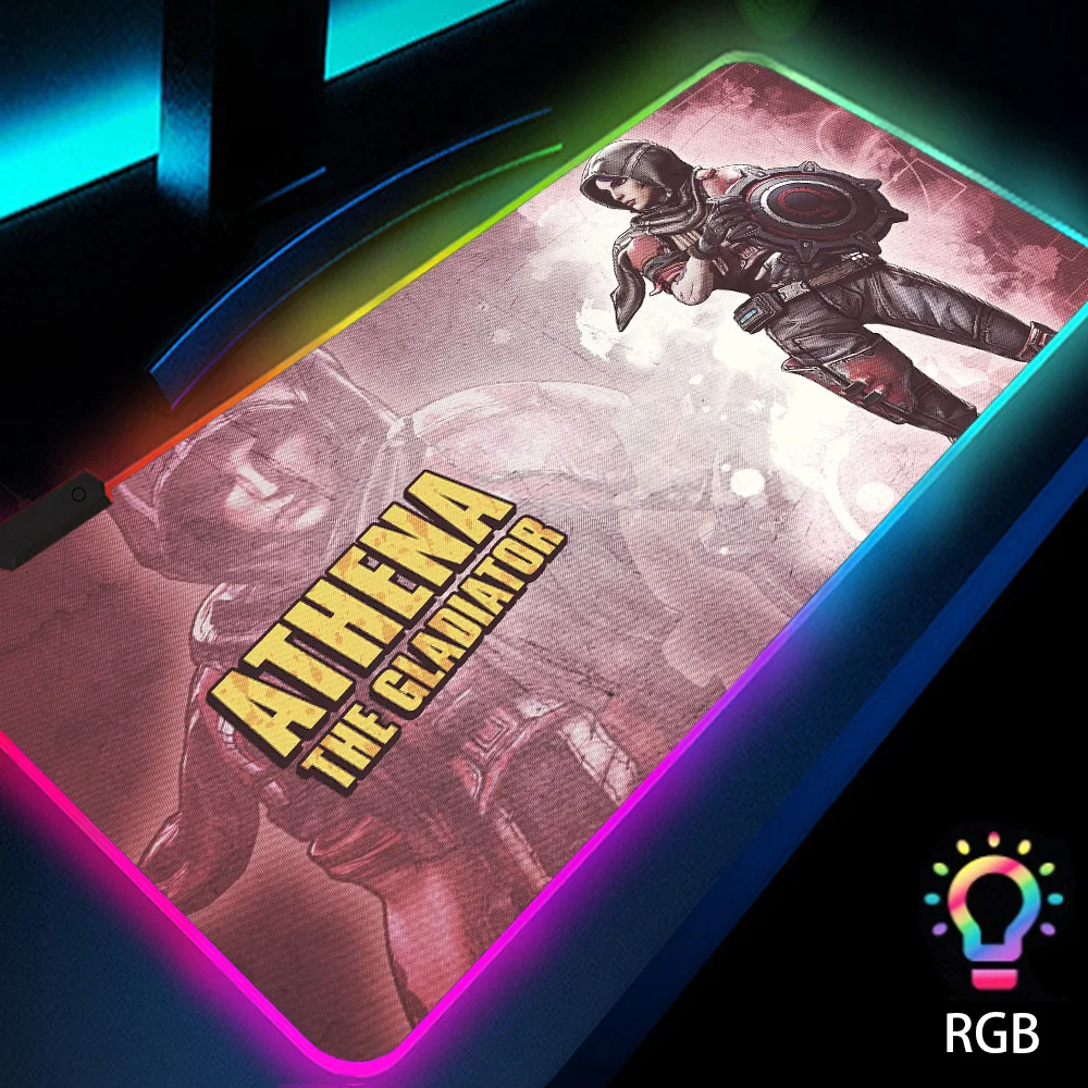 

Pc Gaming Setup Mouse Pad Computer Long RGB Laptop Keyboard Protection LED Office with Light Logitech Backlit Mats 90x40