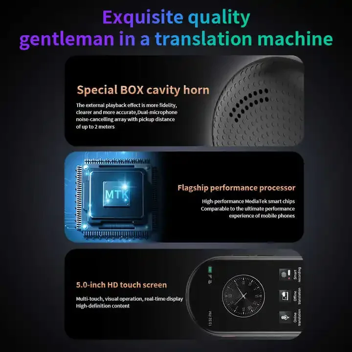 A10 большой экран мгновенный двухсторонний голосовой умный переводчик