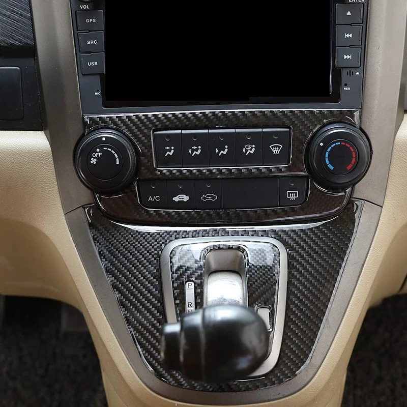 

for Honda CR-V 2007-2011 Soft Carbon Fiber Sticker Central Control Air Conditioning CD Adjustment Switch Panel