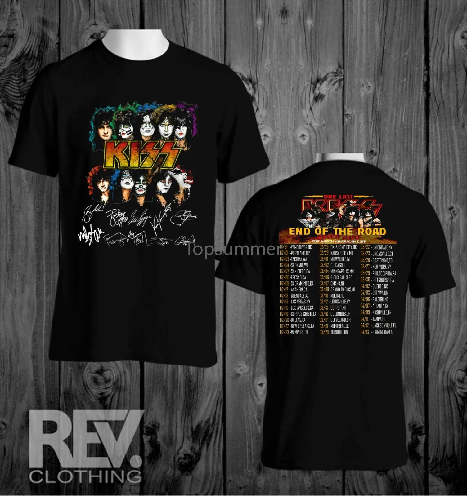 

New Kiss Band T-Shirt End Of The Road Farewell Tour 2019 Concert Music Fan S-3Xl