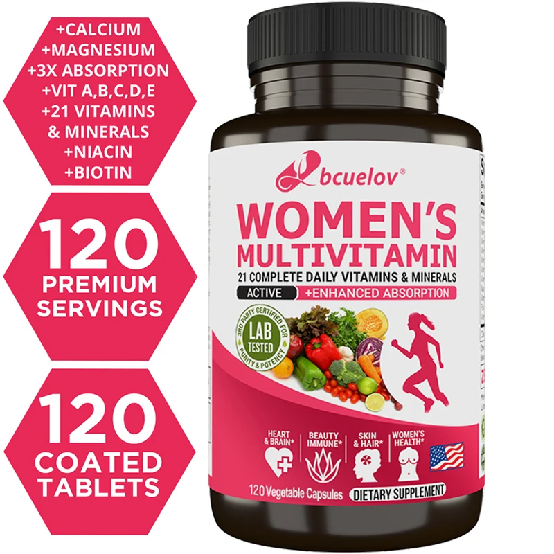 

Multivitamin Capsules-Heart Health Anti-Hair Loss Skin and Nail Repair Liver and Energy Health Improve Anemia Vitamin Deficiency