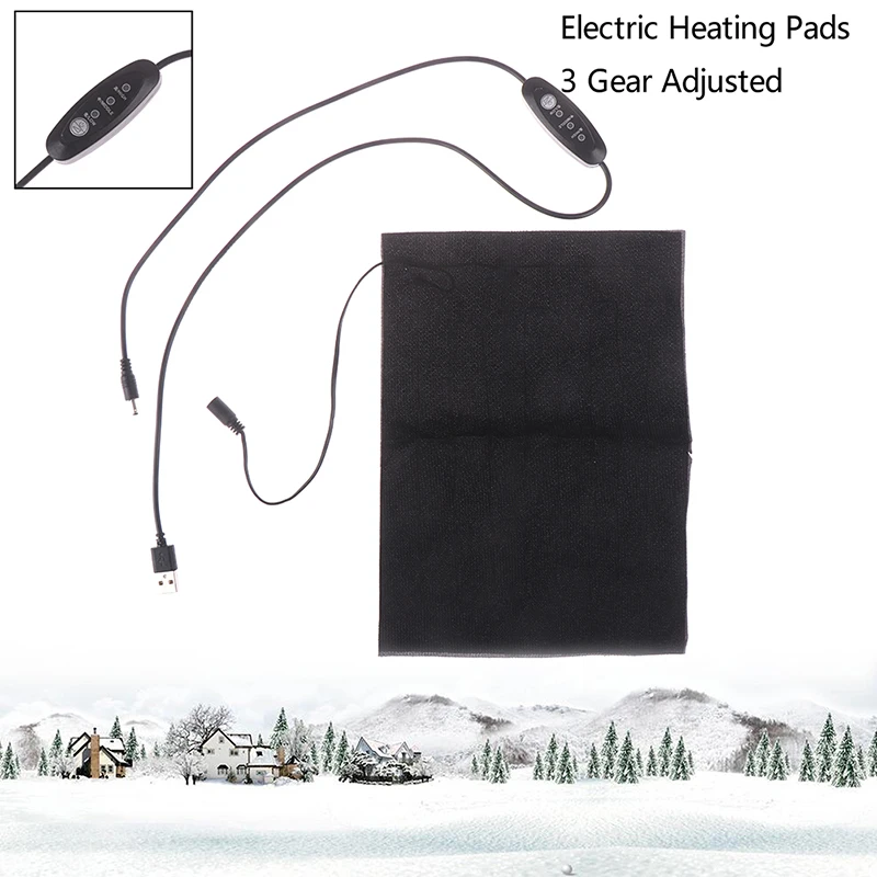 

1pc Portable USB Electric Heating Pad 3 Gear Adjusted Temperature DIY Thermal Vest Jacket Clothing Heated Pads Warmer