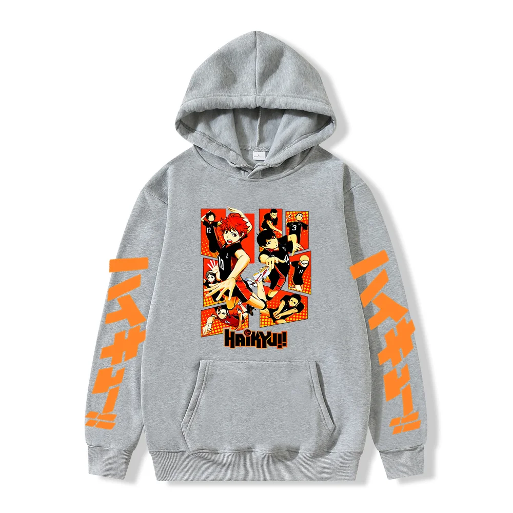 

Толстовка Haikyuu с капюшоном, толстовка с капюшоном в стиле аниме, Свитшот оверсайз для старшей школы карасуно, пуловер для женщин и мужчин, одежда для косплея из флиса