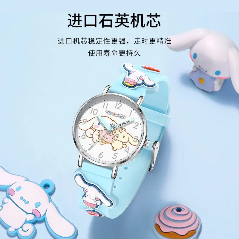 

Sanrio Kawaii Cute Cinnamoroll Children's Watch Girls Student Luminous Waterproof Girls Yugui Dog Boys Electronic Quartz Watch
