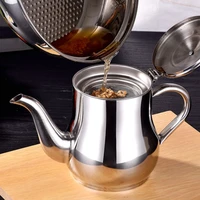 710 950ml stainless steel oil can large capacity kitchen oil filter bottle household filter mesh teapot kettle coffee pot