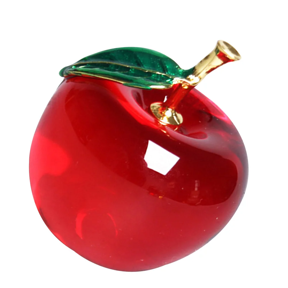 

Apple Crystal Apples Ornament Decoration Desktop Decor Glassgifts Graduation Figurine Statue Adornment Fake Artificial Table Her