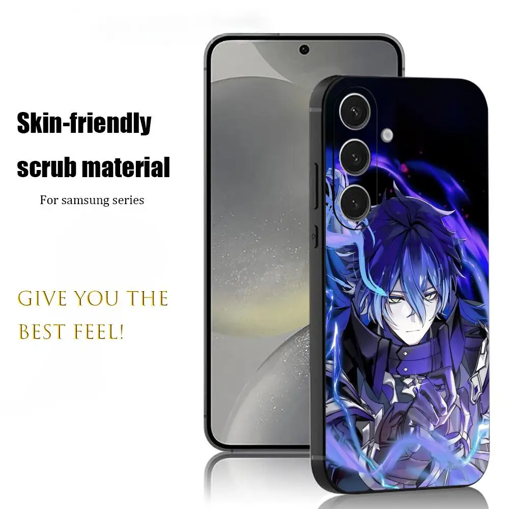 Фото Чехол для телефона Genshin Impact Flins для Samsung Galaxy S26 S25 S24 S23 S22 S21 Plus Ultra Note20, мягкий, черный №1