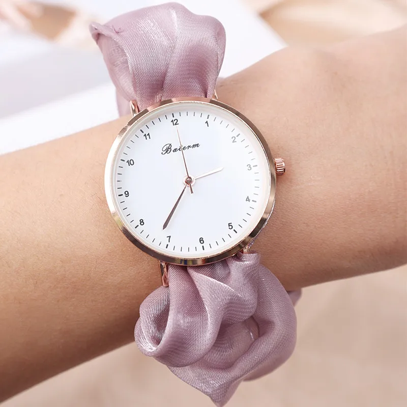 

Ladies Cloth Wristwatch Fashion Ribbon Digital Watch For Women Dress Bracelet High Quality Sweet Girls Watch Relogio Feminino