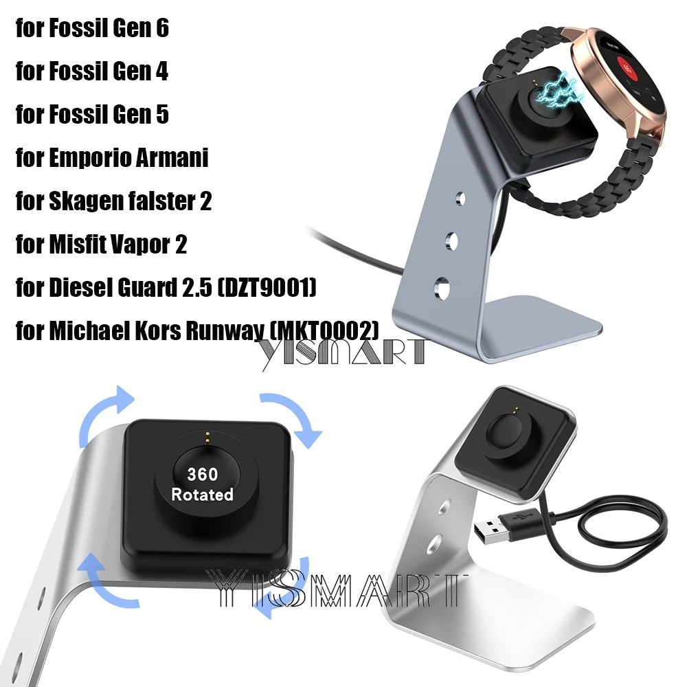 

Stand Charger for Fossil Gen 6 5 4 USB Charging Dock for Emporio Armani Michael Kors Smart Watch Cradle Base
