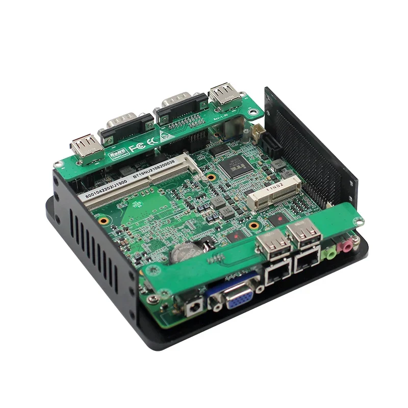Мини-ПК J1900 8 ГБ ОЗУ без вентилятора компьютер с хостингом 2 * LAN 4COM 4 RS232 настольный
