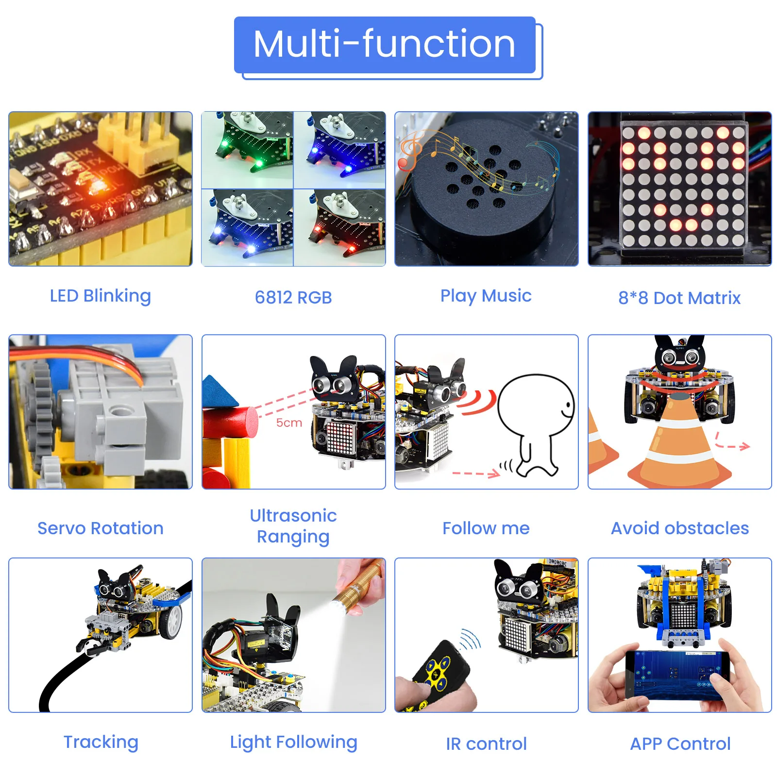 Keyestudio 3 в 1 робот-автомобиль Beetlebot для Arduino(Raspberry Pi Pico/ESP32) Обучающий набор сделай сам