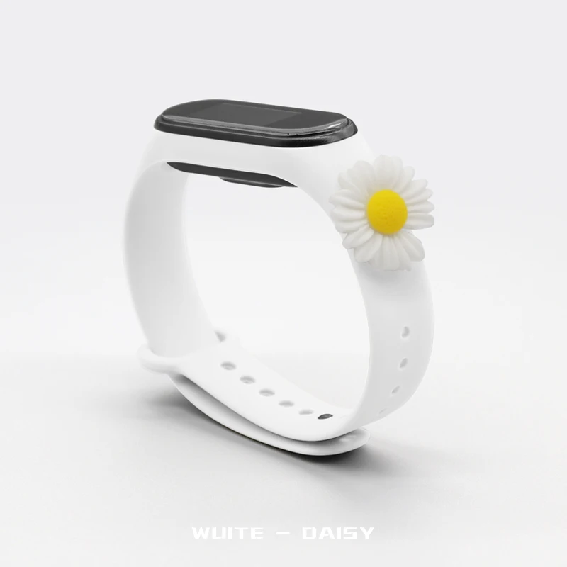 For Mi Band 6 5 4 3 Strap Doll Patch Silicone Strap Smart Bracelet Belt Cute Replacement For XiaoMi band 6 5 4  Strap Wristband