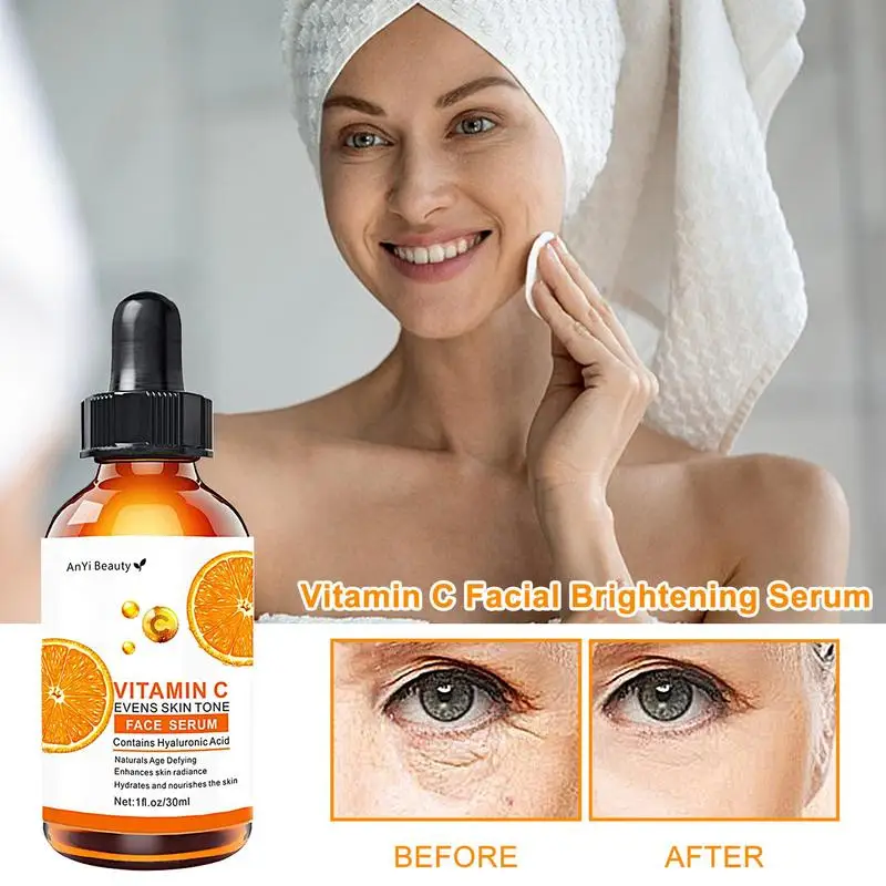 

Vitamin C Essence Hydrating Hyaluronic Acid Serum Face Brightening Oil With Nicotinamide Shrink Pore Dark Spot Remover For Nas