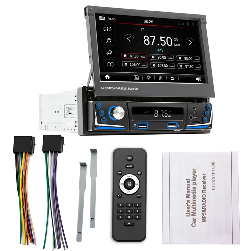 

Manual Telescopic Screen Car Autoradio Player 1 Din Car Radio Multimedia Player Universal