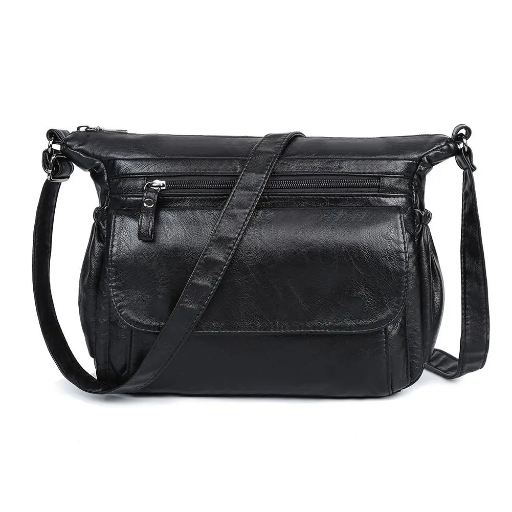 

New Fashion Handbags Skillful Manufacture Women Messenger Bags Solid Color Money Purse Leather Soft Casual Crossbody Bag