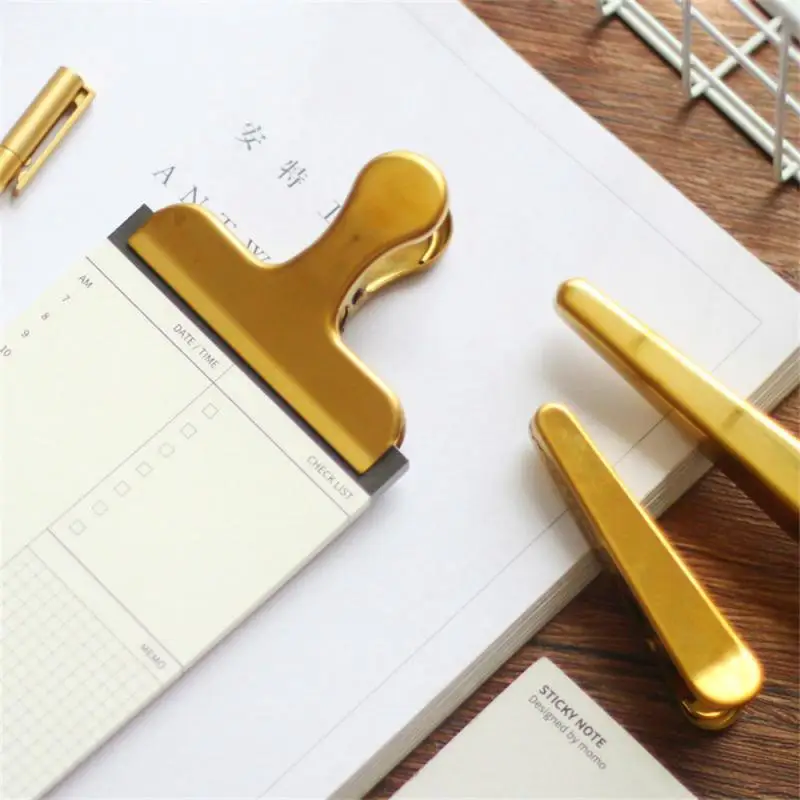

Metal Bulldog Grip Clips Food Bag Sealing Clamp File Ticket Binder Photo Money Organizer Kitchen Office School Supply