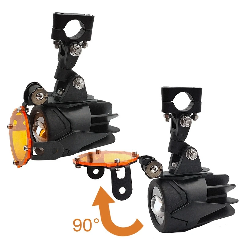 Универсальные мотоциклетные дневные Противотуманные фары 40 Вт 6000K прожекторы с