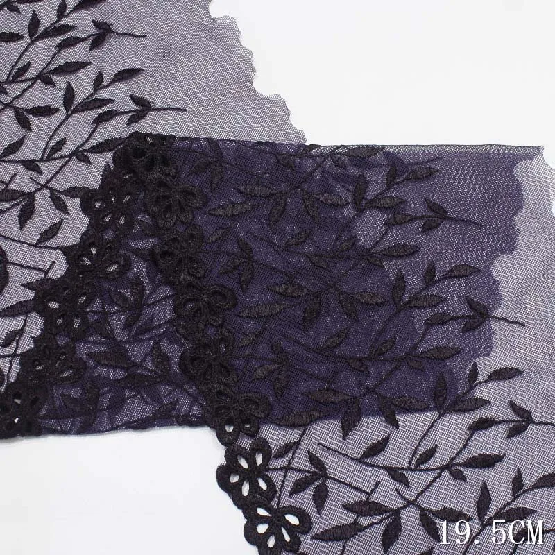 

31Yards Red Black Floral Embroidered Lace Trim Skirt Hem Underwear Sewing Craft DIY Apparel Fabrics Lace for Bra Lingerie