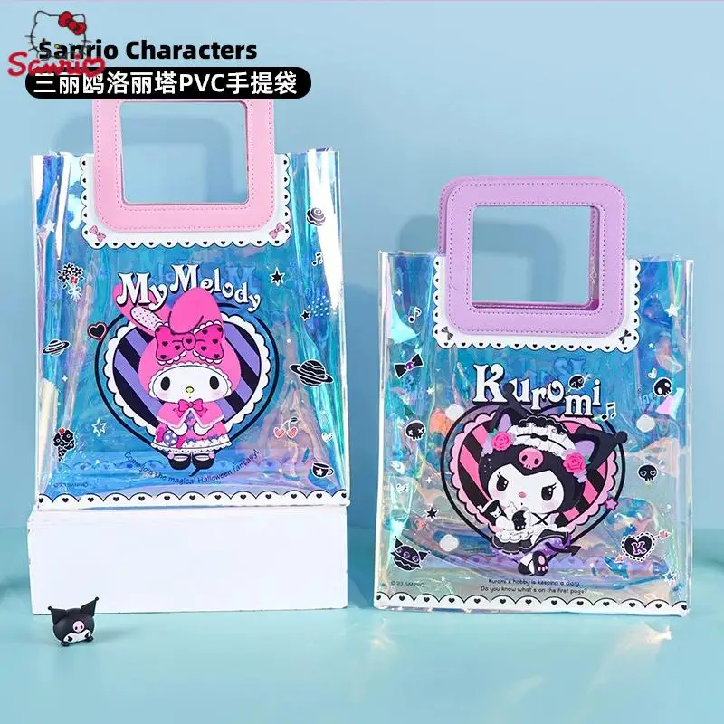 

Kawaii Sanrios Accessories Kuromi My Melody Anime Cartoon Cute Lolita Girl Pvc Storage Bag Gift Bag Student Holiday Gift