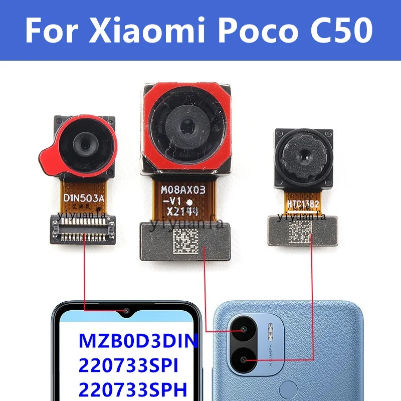 

For Xiaomi Poco C50 Back Backside Selfie Facing View Small Rear Camera Module Flex Frontal Replacement Spare Parts