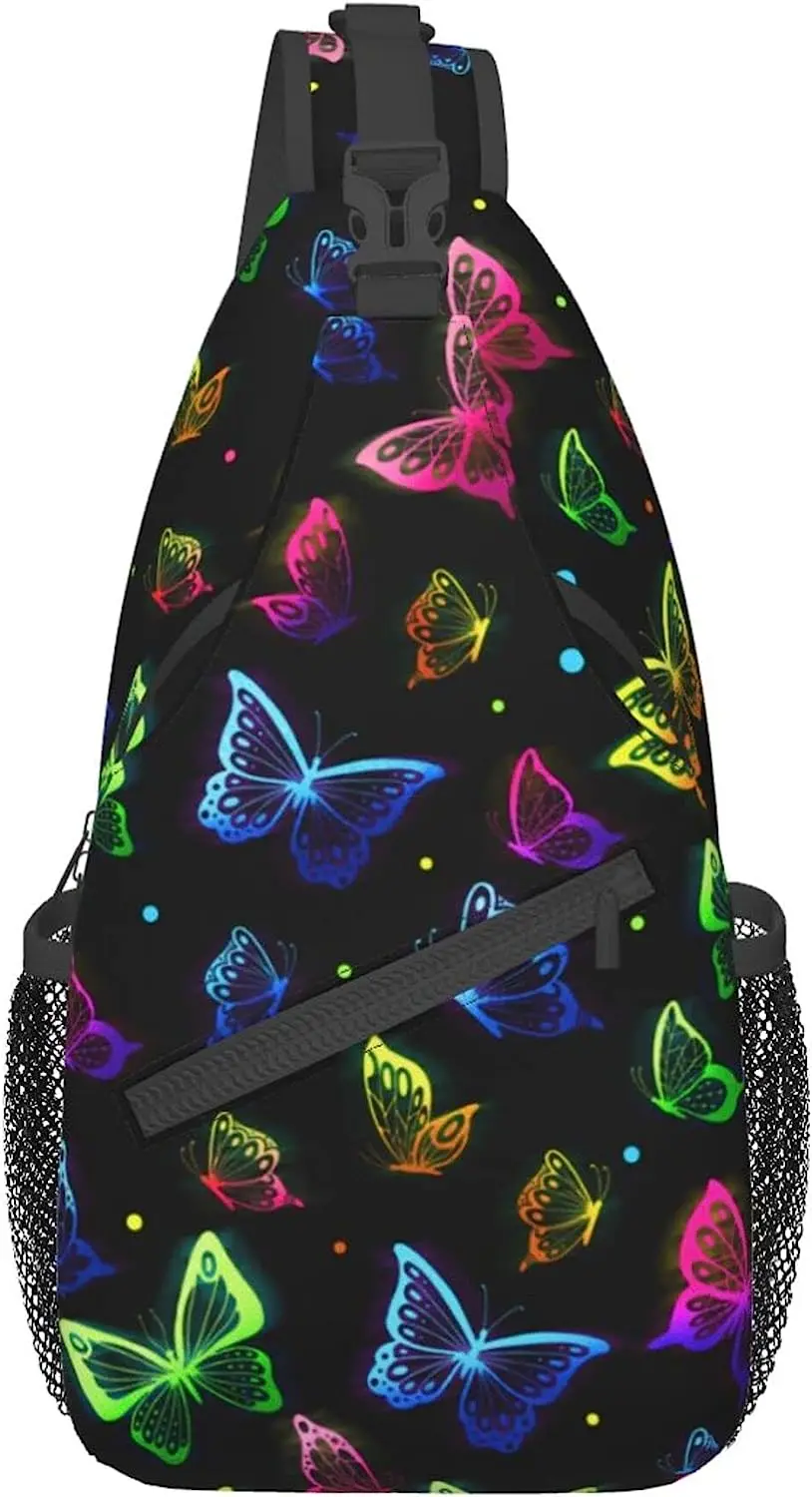 

Sling Bag Goth Halloween cat skull Sling Backpack Hiking Daypack Crossbody Shoulder Backpack Travel Chest Pack for Men Women