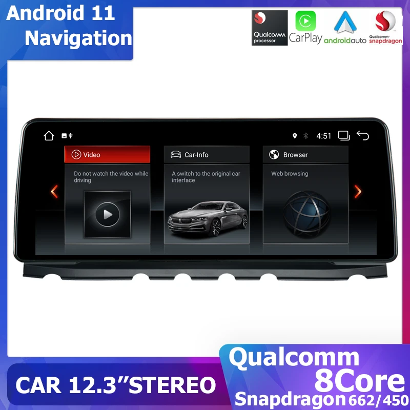 

Автомобильный GPS-плеер 12,3 дюйма, Android 11, мультимедиа для BMW 7 серии F01 F02 2009-2015, авто стерео CIC NBT 1920*720 Carplay Snapdragon662