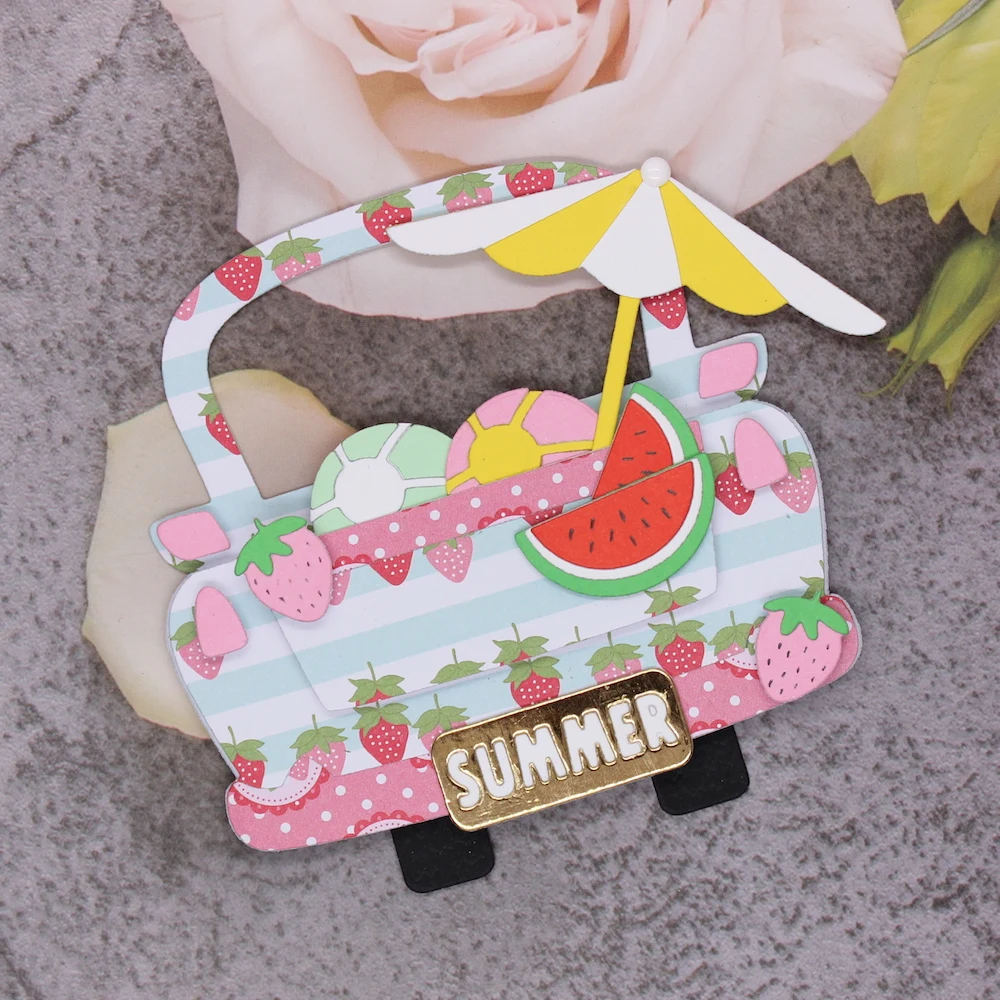 YPPcraft летний дополнительный трафарет для резки металла трафареты для «сделай сам» Скрапбукинг декоративное тиснение «сделай сам» бумажные карты