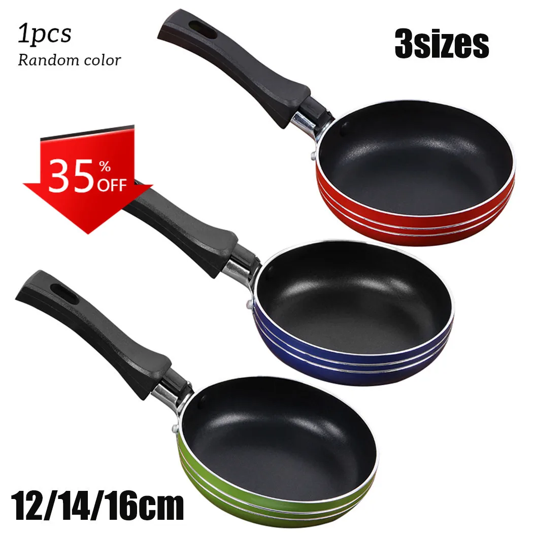 

Mini Frying Pan Non-Stick Steel Frypan Pot Saucepan Random Color For Cookware Stainless Steel 12cm/14cm/16cm Cooking Tools