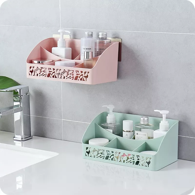 

Seamless Wall-mounted Storage Rack Home Kitchen Seasoning Rack Bathroom Cosmetic Storage Box