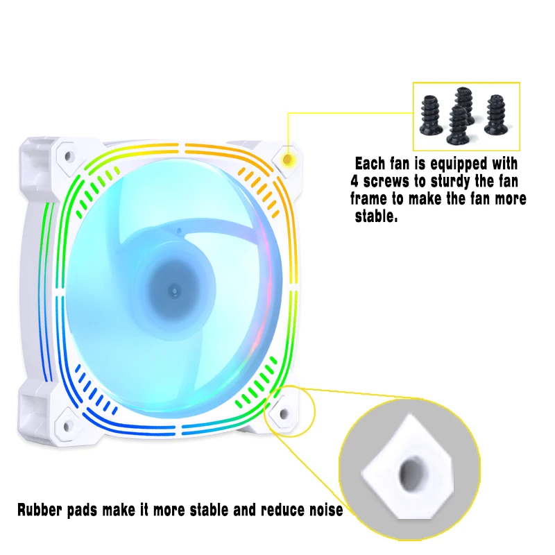 PC Kit Fans 120mm ARGB Cooler 5V3PIN/4Pin Computer Case Ventilator PWM Heatsink aura sync Keep Cooling Housing Coolers IWONGOU - купить по