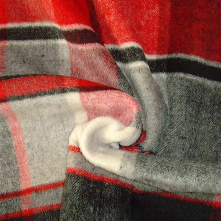 

Woollen Smooth Wool Plaid Polyester Autumn Winter Coat Suit Fashion Clothing Fabric Cloth Factory Wholesale Fabrics Per Meter