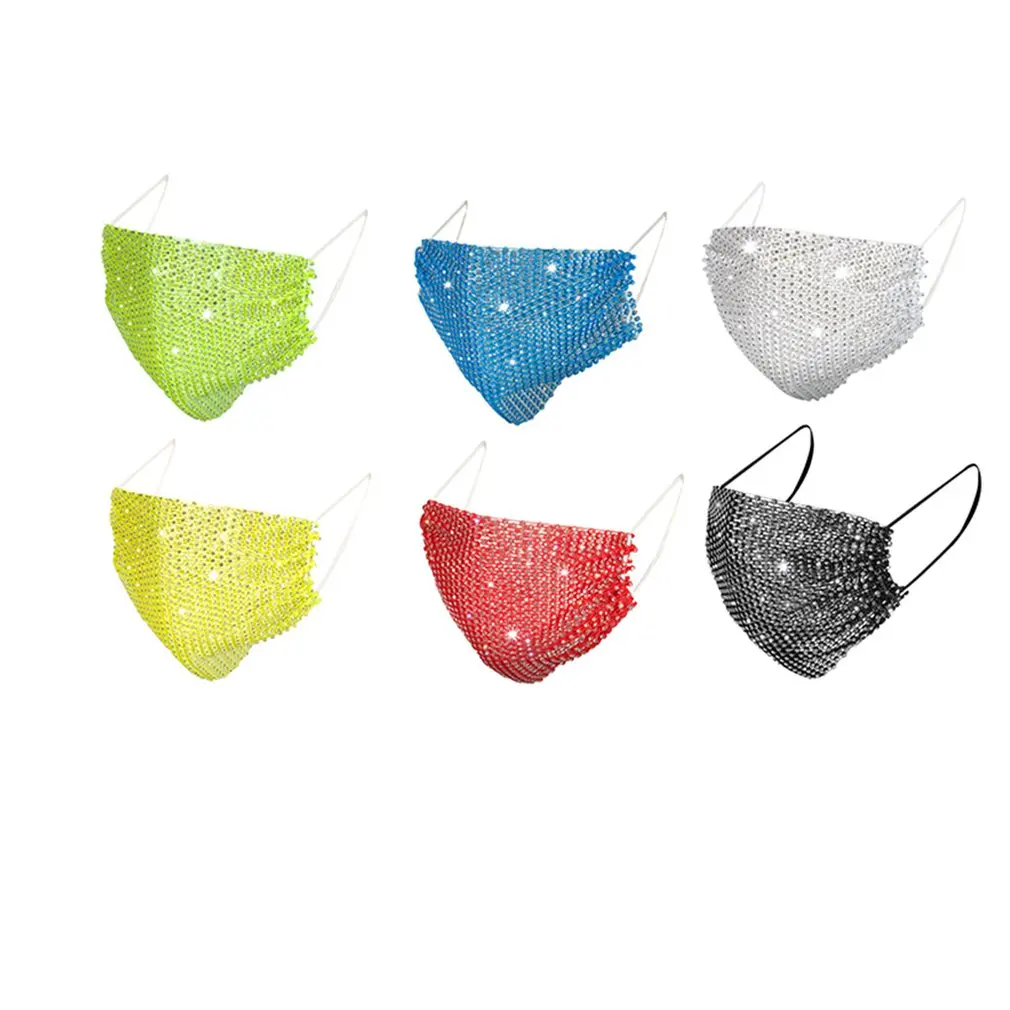 PM2.5 Breathable Outdoor Windproof Dustproof Cycling Bring crystal Diamond Full Face Mask Unisex Washable Mouth 2020 |