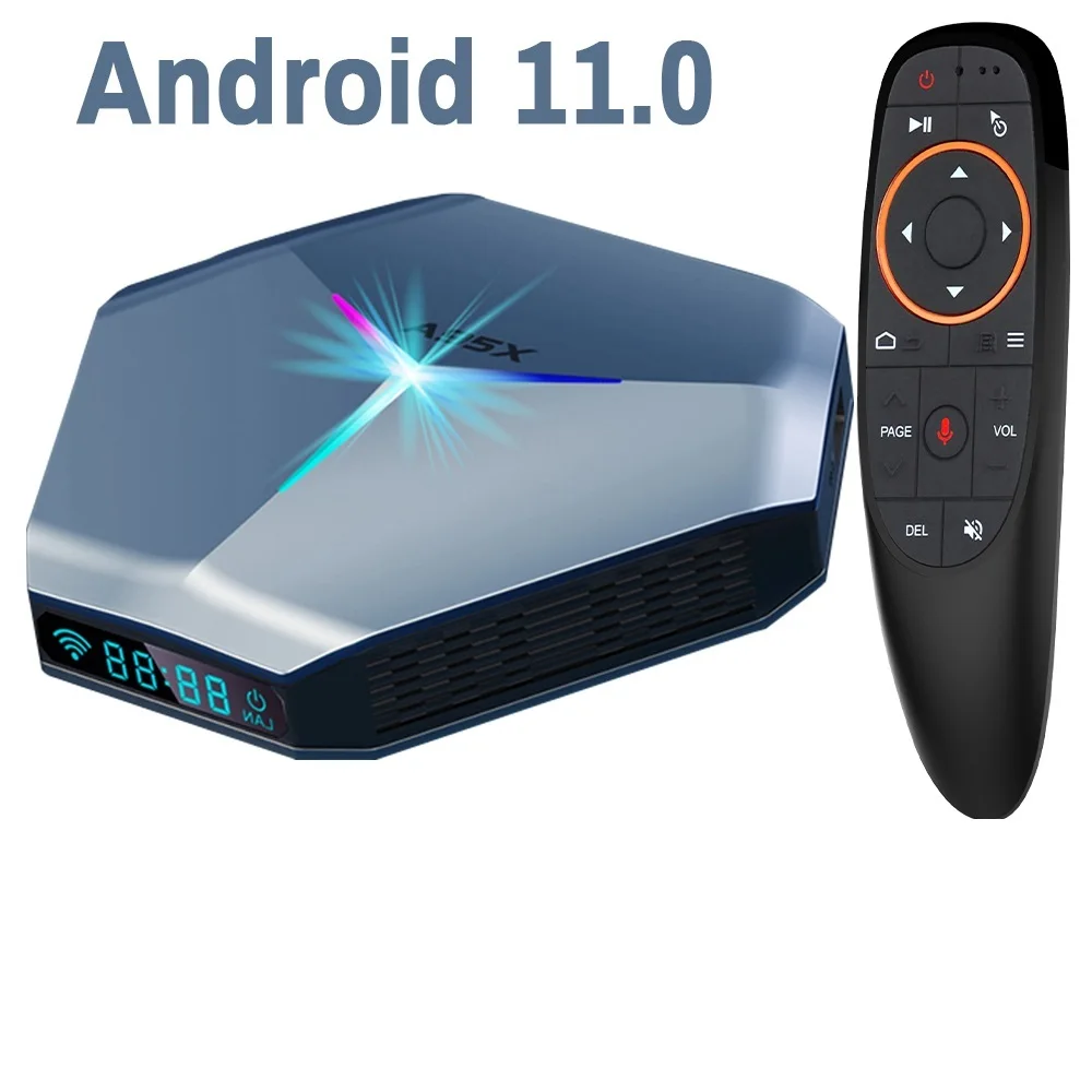 

ТВ-приставка A95X F4, Android 11, RGB светильник ка, Amlogic S905X4, Двойной Wi-Fi, 3D Ручка, быстрая телеприставка, BT H.265 8K 4K, быстрая телеприставка