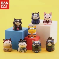 8pcsset anime naruto figures kawaii toys q version doll modle naruto cat 3cm mini action model figure cartoon kids gift toys