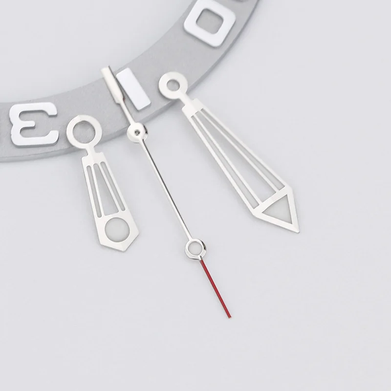 Серебряные стрелки NH35 стиль Seamaster зеленые светящиеся указатели для часов