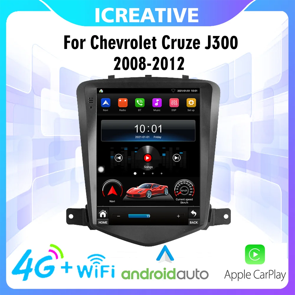 Per Chevrolet Cruze 2008-2012 2 Din autoradio Android 4G Carplay Tesla Touch Screen navigazione GPS lettore multimediale unità principale