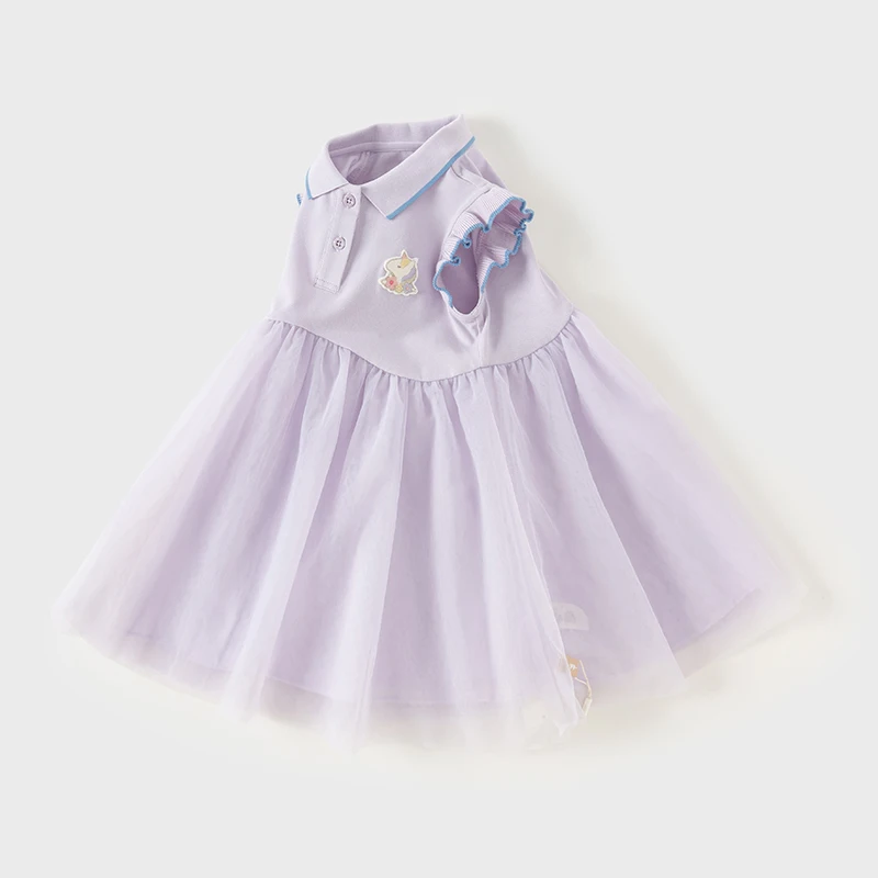 Платье-поло в стиле принцессы с кружевными рукавами DB2241025