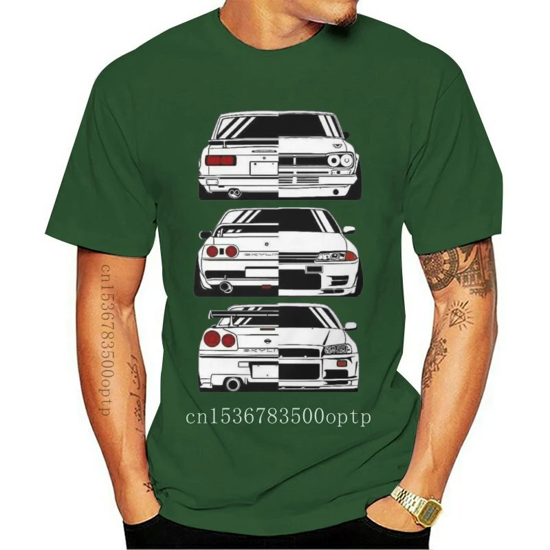 

Футболка мужская с круглым вырезом, Модель 2000 R32 R34 Gtr Evolution Jdm