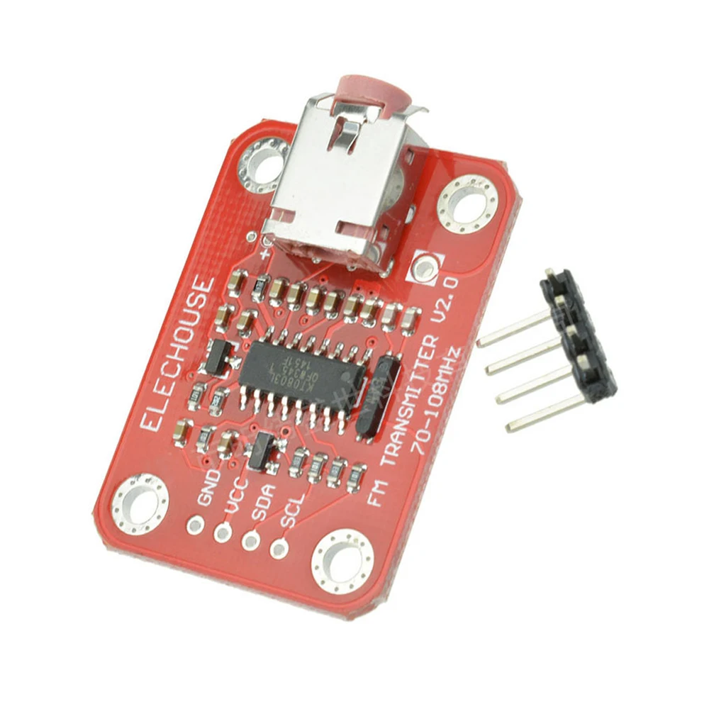 

I2C Interface FM Radio Transmitter Module V2.0 Digital Radio Transmitter Board for Arduino TTL MIC VCC SDA SCL 3V 5V