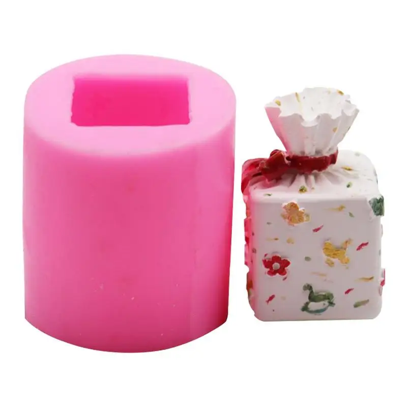 

Gift Box Silicone Mold Gift Bag Candle Molds For Candle Making Handmade Soap Mould For Parents Neighbors Friends Home Decoration