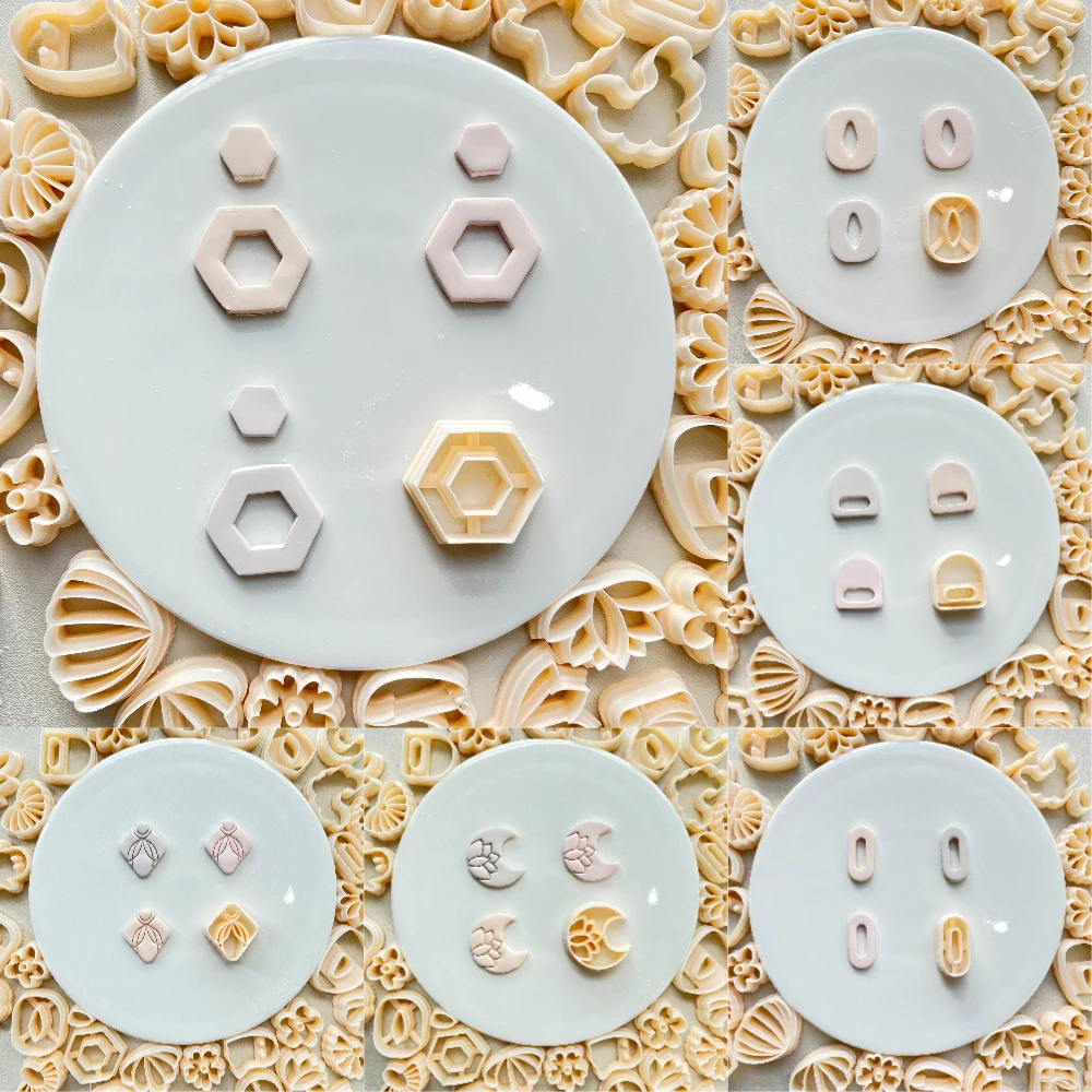 

Геометрическая линия, Необычные формы в виде капли дождя/шестиугольника/круга, глиняные формы, Искусственные серьги, ювелирные изделия, подвеска, глиняные инструменты