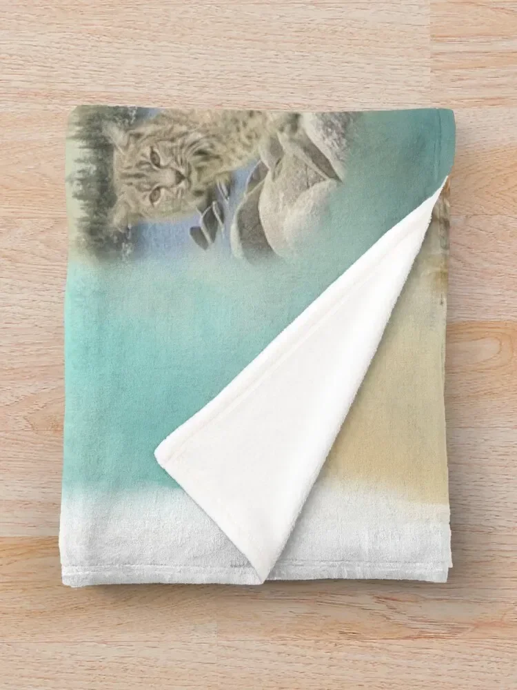 Плед Bobcat для дивана тонкие милые Клетчатые Шерстяные одеяла