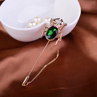 i remiel retro insect beetles brooch crystal long needle pins and brooches accessories for men and women shirt suit decoration