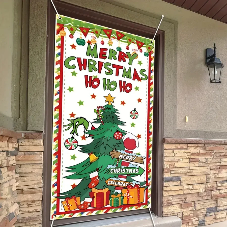 Задний фон для рождественской двери |