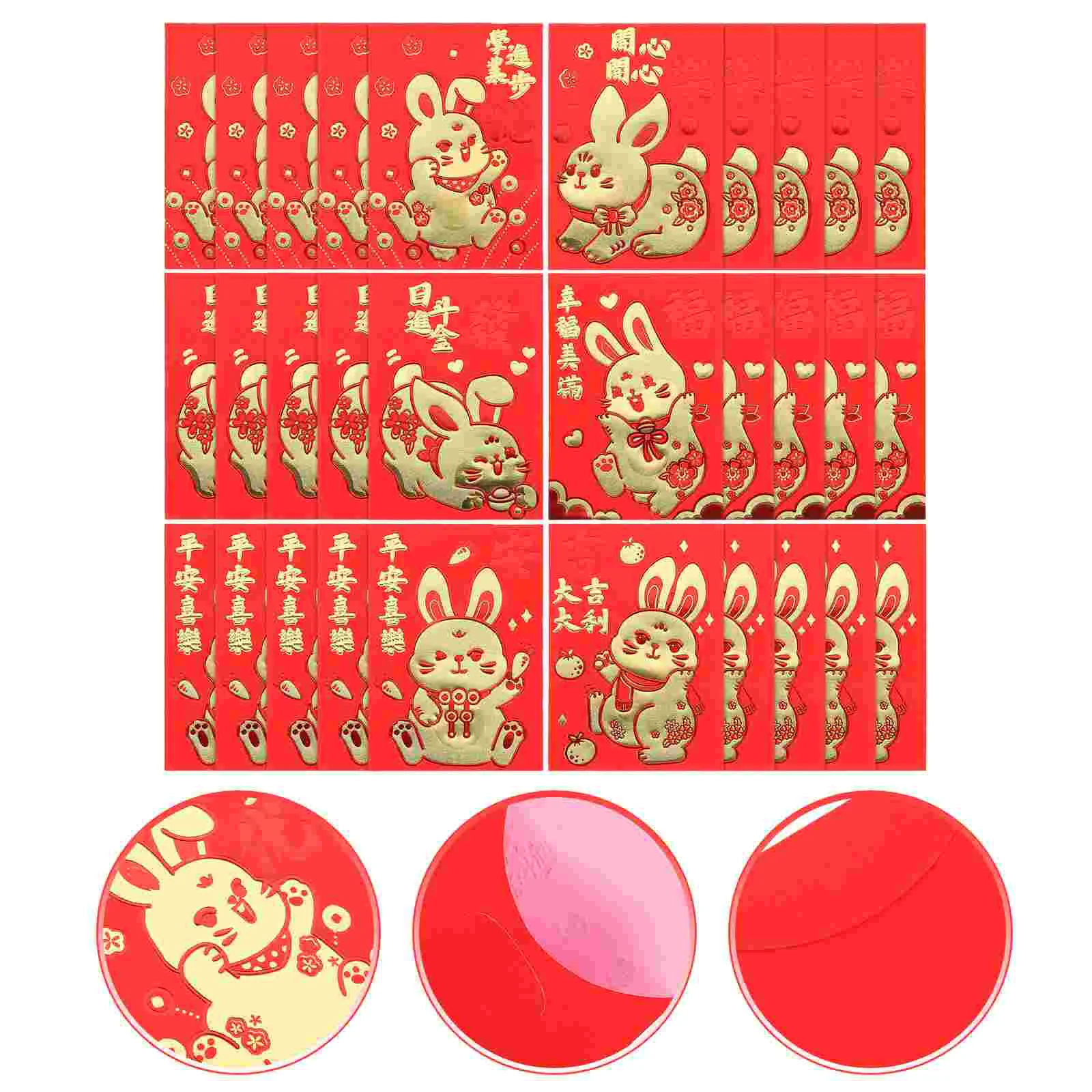 

Red Year Rabbit Packet Envelope Money Envelopes New Festival Zodiacthespringpackets Traditional Pouch Luck Bao Gift Cartoon Hong