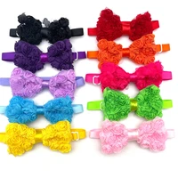 3050pcs pet dog flowers bow ties rose style dog accessories small dogs cat bowties neckteis pet supplies holiday products