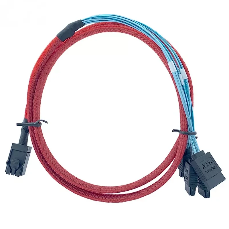 

Встроенный сетевой кабель для передачи данных Mini Sas Hd SFF-8643 To 4 SATA