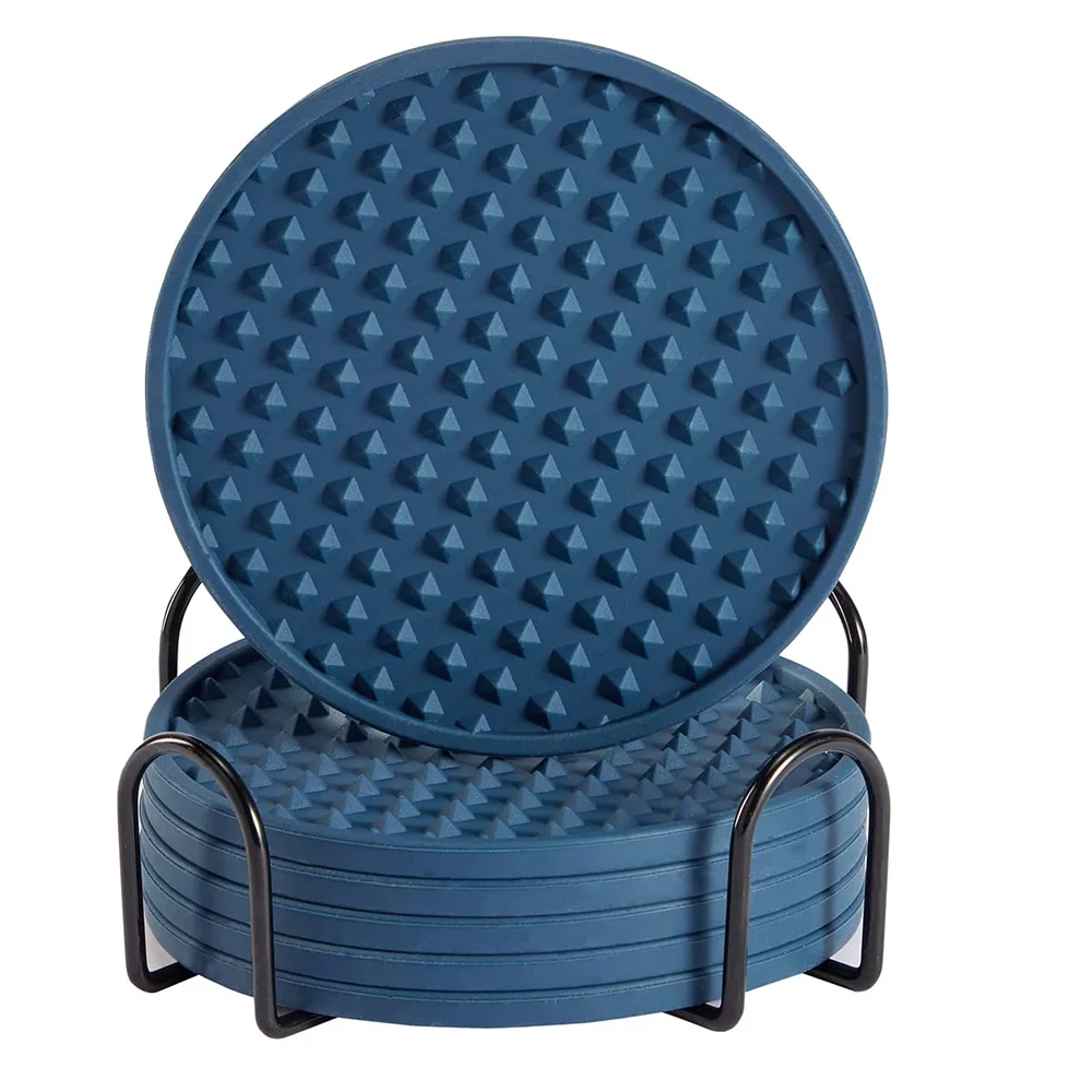 

6 шт., силиконовые подставки для напитков с держателем