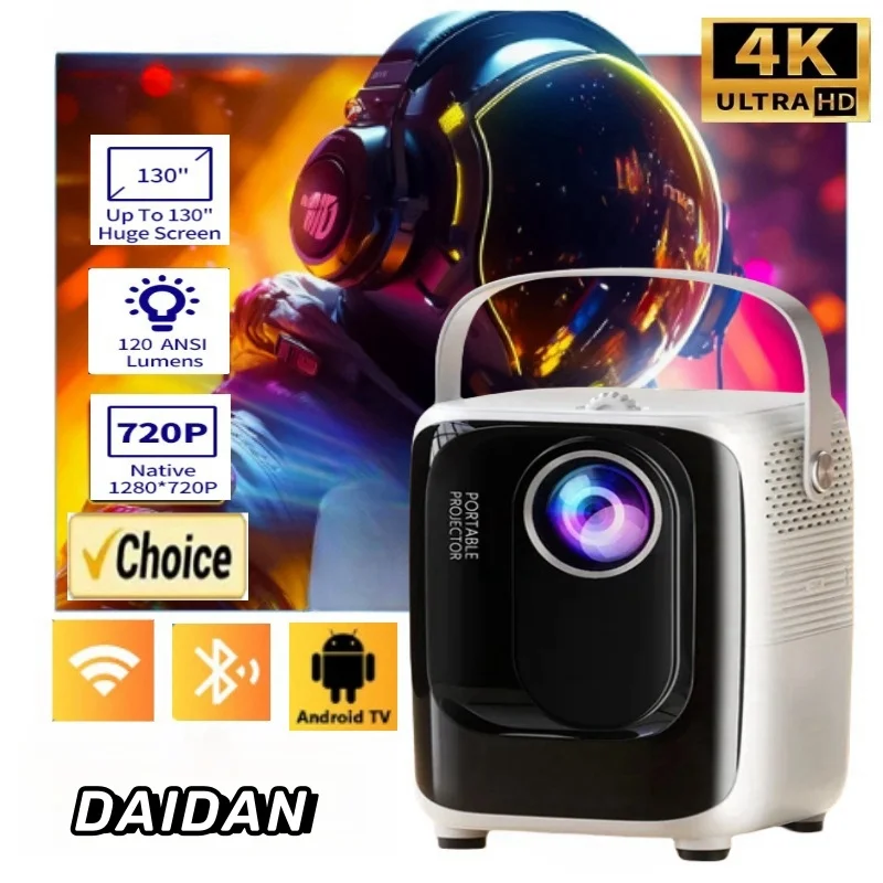 Мини-проектор S10 4k Bluetooth совместимый с Android Smart Tv Офисный Портативный Wi-fi