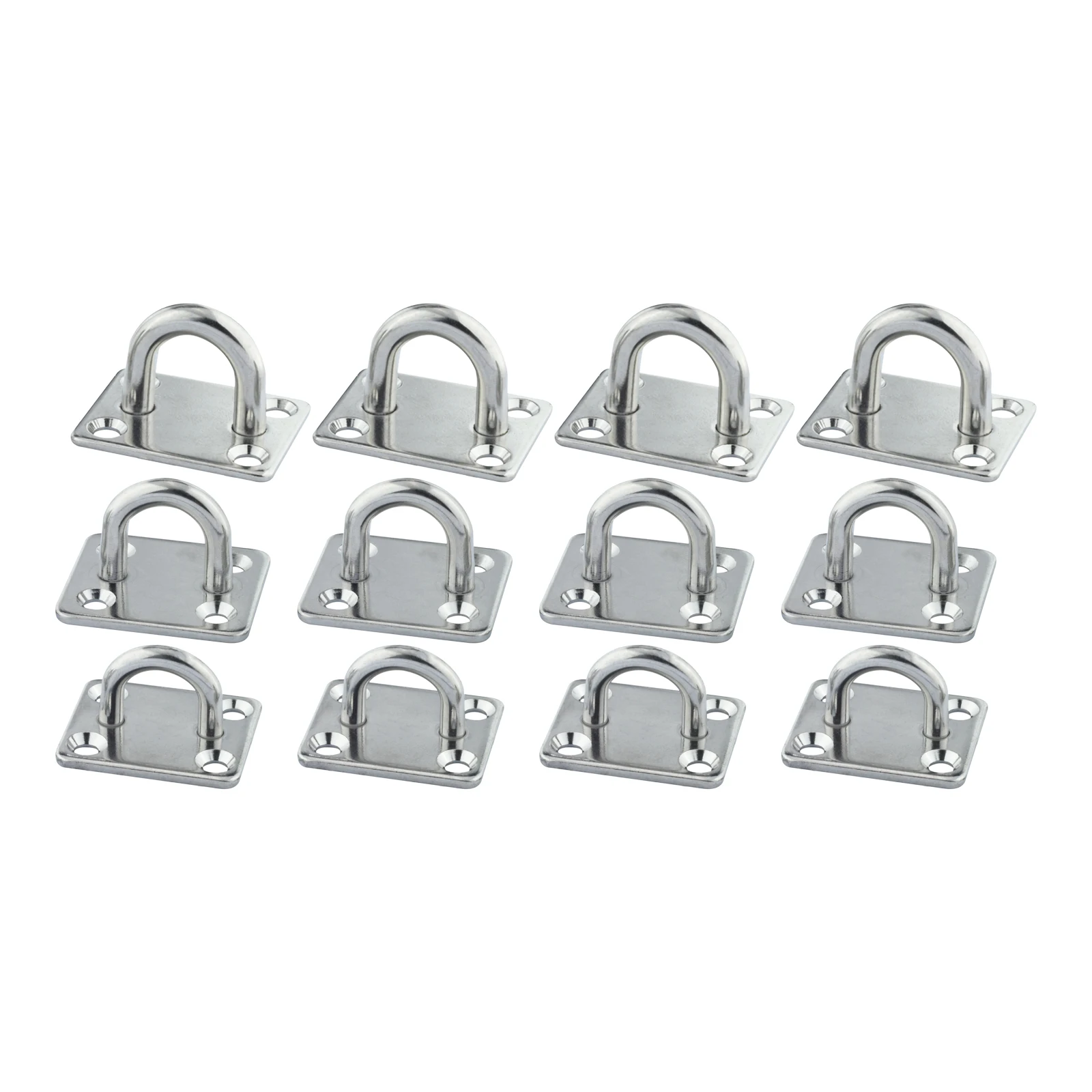 

4/1Pcs Stainless Steel 316 Square Pad Eye Plate Shade Ring Loop Hook Wall Mounted Boat Kayak Yacht Sunshade Accessories 5/6/8mm